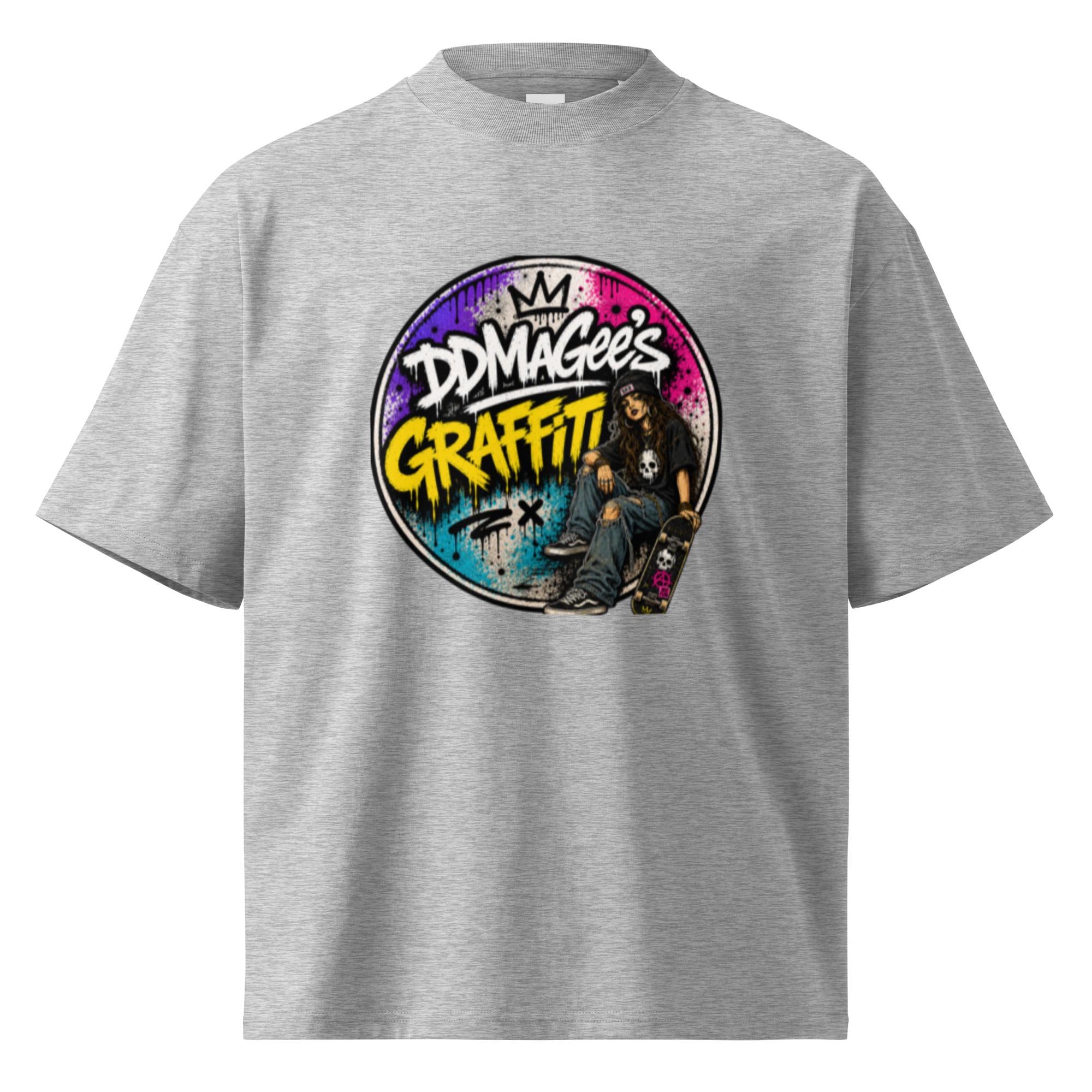 DDMaGee's Garffiti Unisex organic oversized high neck t-shirt