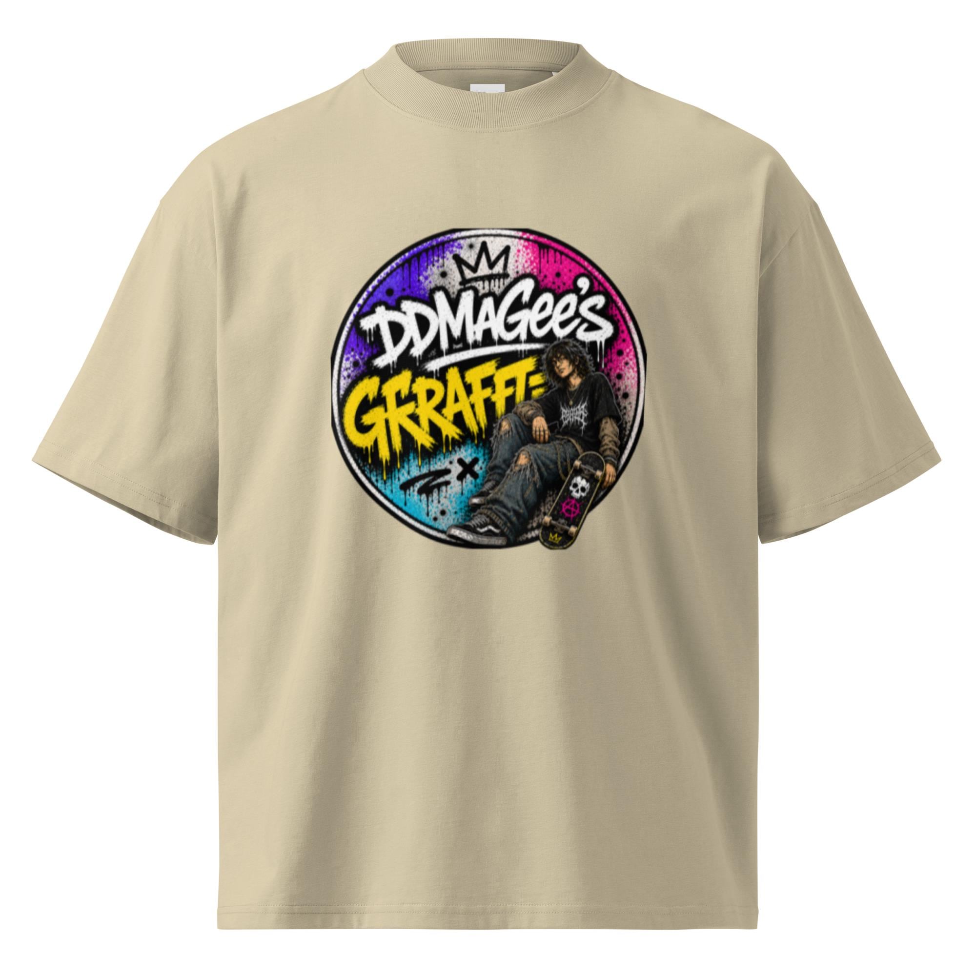 DDMaGee's Graffiti Unisex organic oversized high neck t-shirt