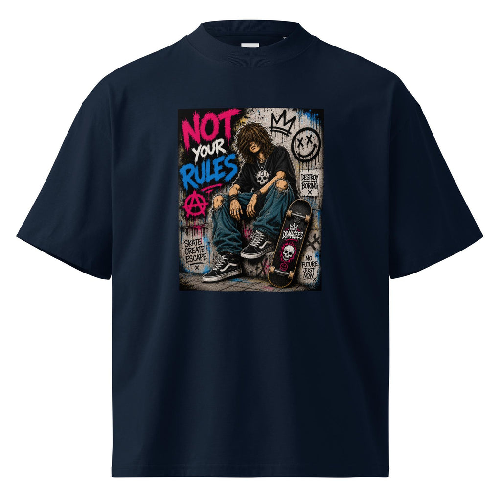 DDMaGee's Graffiti Unisex organic oversized high neck t-shirt