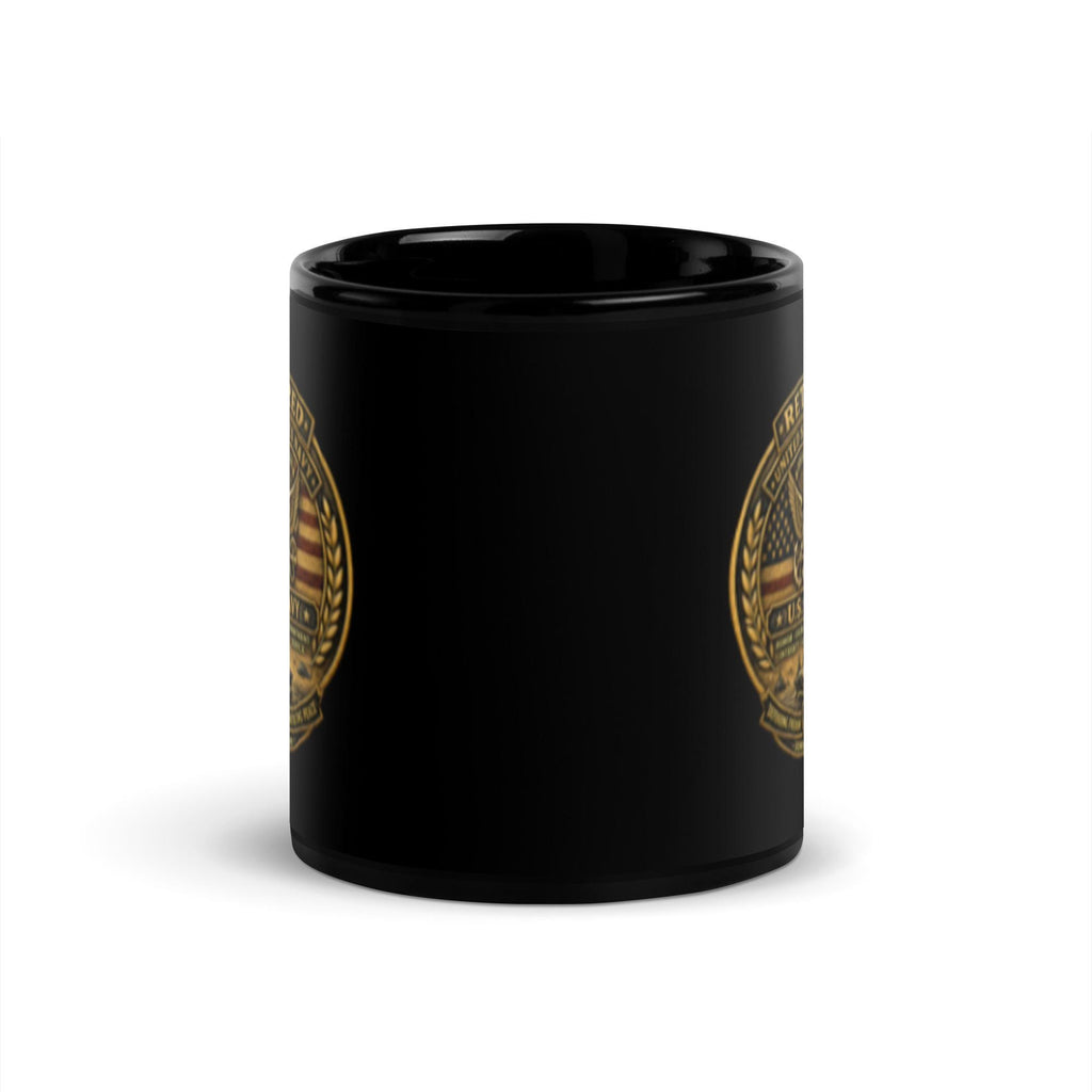 DDMagee's Retired US Navy Black Glossy Mug