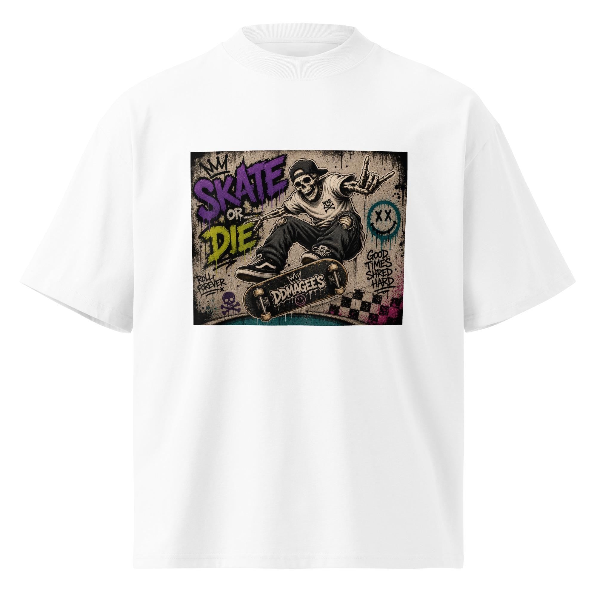 DDMaGee's Graffiti Unisex organic oversized high neck t-shirt
